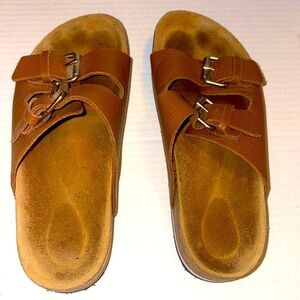 Boden slide cork sole buckle sandals size 6